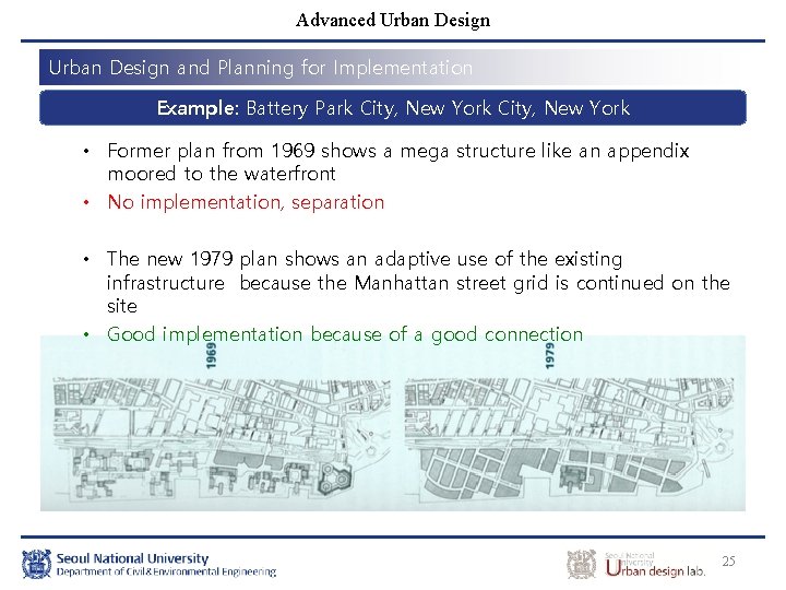 Advanced Urban Design and Planning for Implementation Example: Battery Park City, New York •