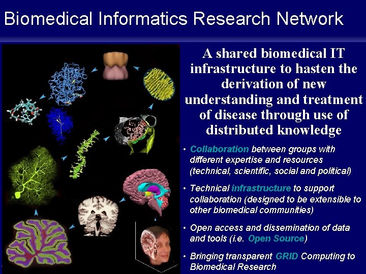 Biomedical Informatics Research Network A shared biomedical IT infrastructure to hasten the derivation of