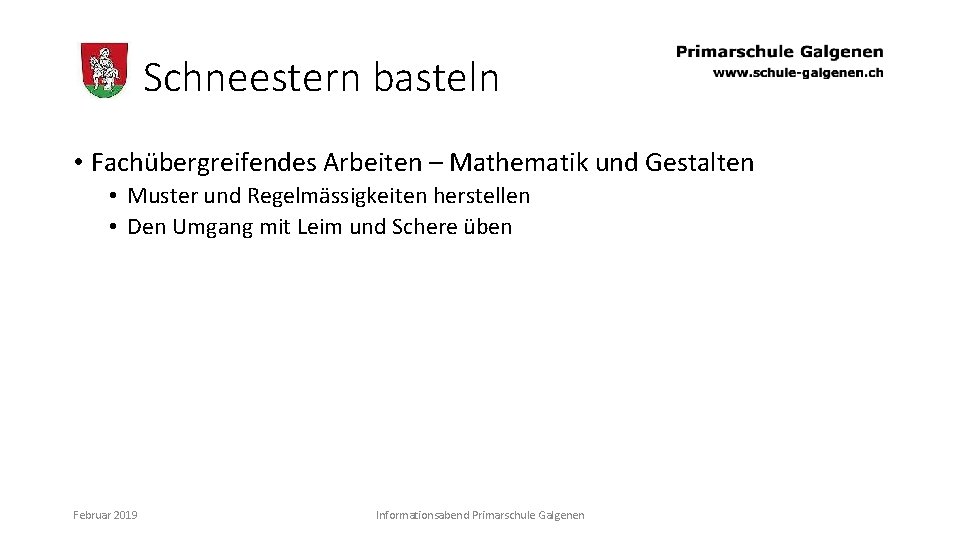 Schneestern basteln • Fachübergreifendes Arbeiten – Mathematik und Gestalten • Muster und Regelmässigkeiten herstellen