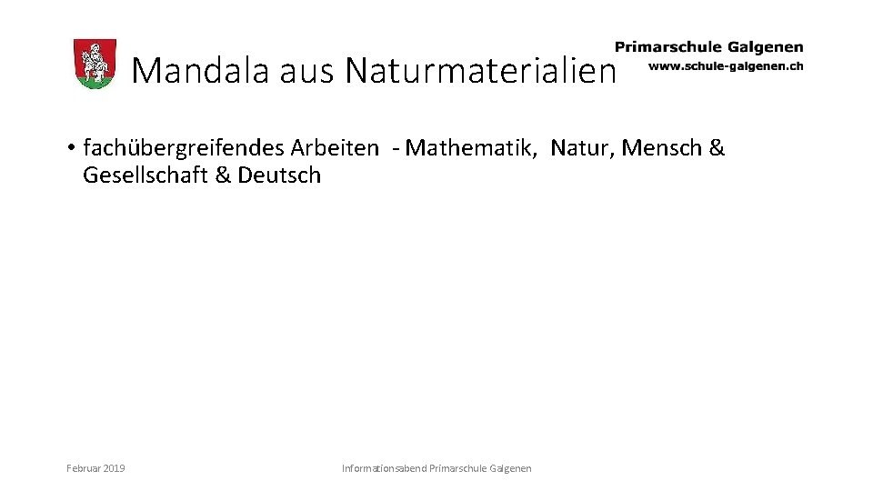 Mandala aus Naturmaterialien • fachübergreifendes Arbeiten - Mathematik, Natur, Mensch & Gesellschaft & Deutsch
