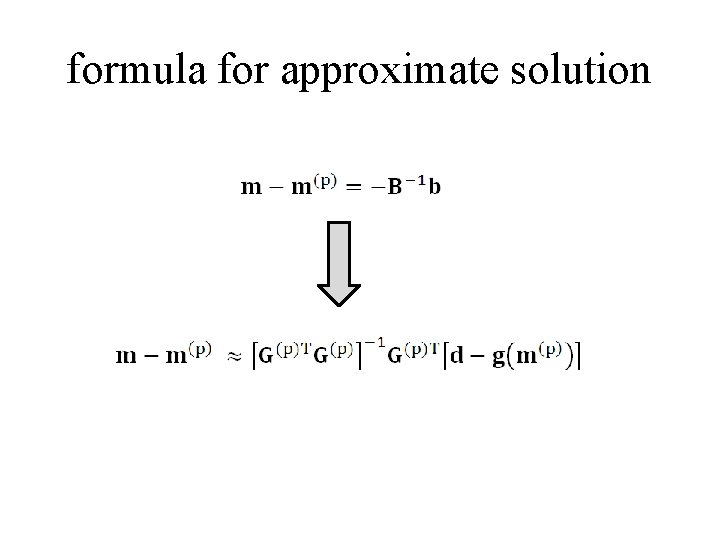 formula for approximate solution 