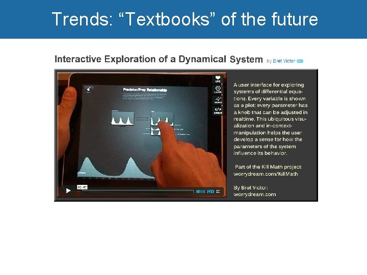Trends: “Textbooks” of the future 