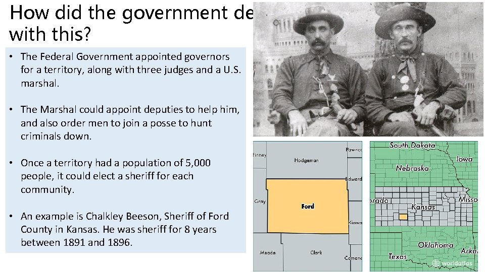 How did the government deal with this? • The Federal Government appointed governors for