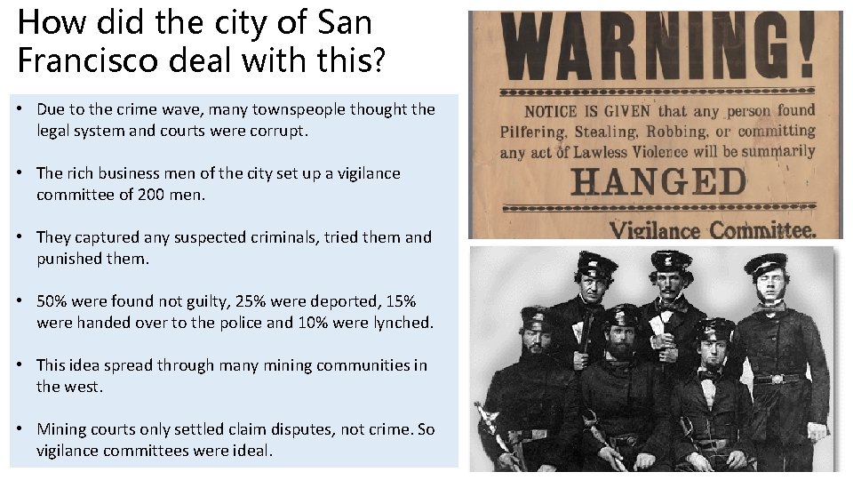 How did the city of San Francisco deal with this? • Due to the