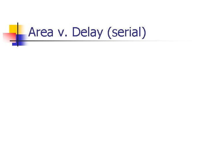 Area v. Delay (serial) 