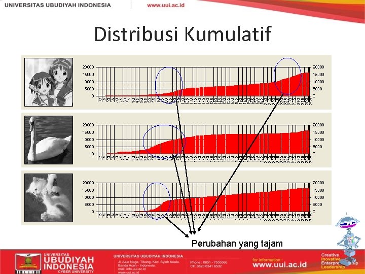 Distribusi Kumulatif Perubahan yang tajam 