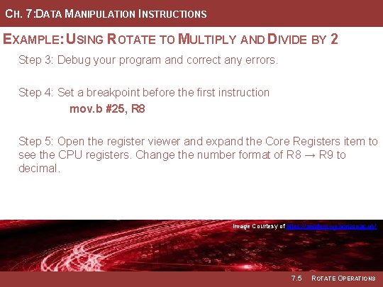 CH. 7: DATA MANIPULATION INSTRUCTIONS EXAMPLE: USING ROTATE TO MULTIPLY AND DIVIDE BY 2