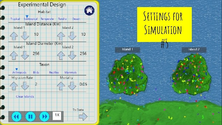 Settings for Simulation #5 