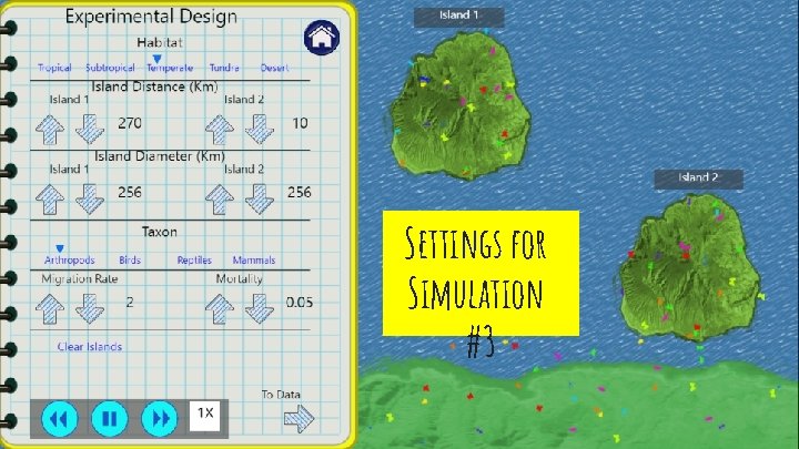 Settings for Simulation #3 