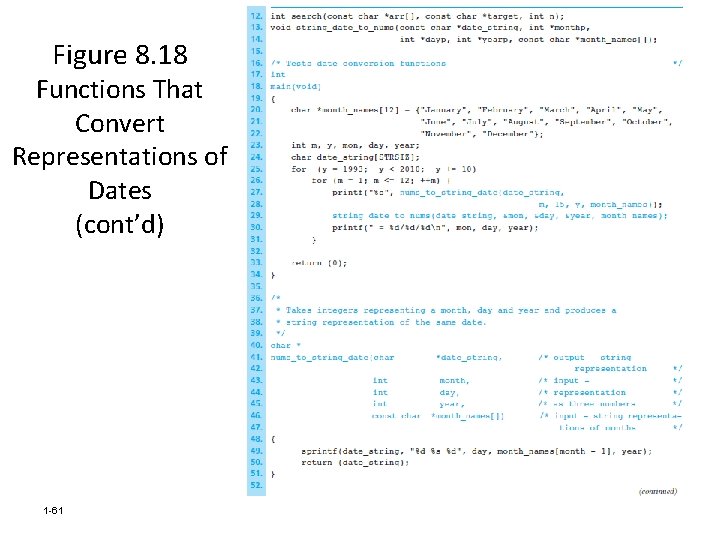 CSIE@NUTN Figure 8. 18 Functions That Convert Representations of Dates (cont’d) 1 -61 
