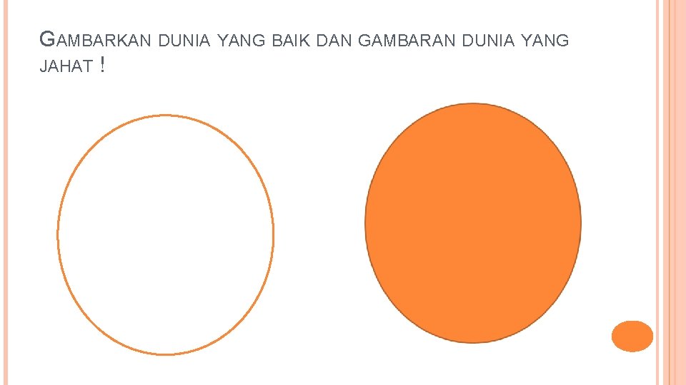 GAMBARKAN DUNIA YANG BAIK DAN GAMBARAN DUNIA YANG JAHAT ! 