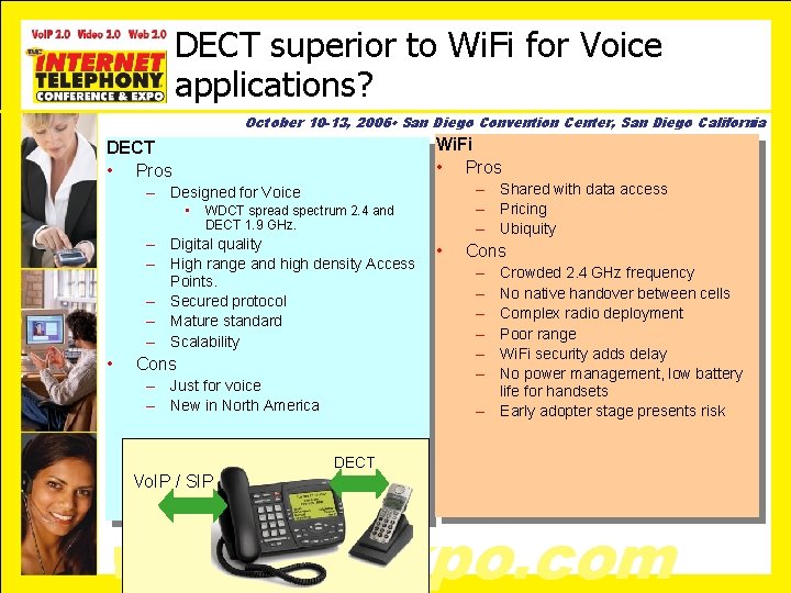 DECT superior to Wi. Fi for Voice applications? October 10 -13, 2006 • San