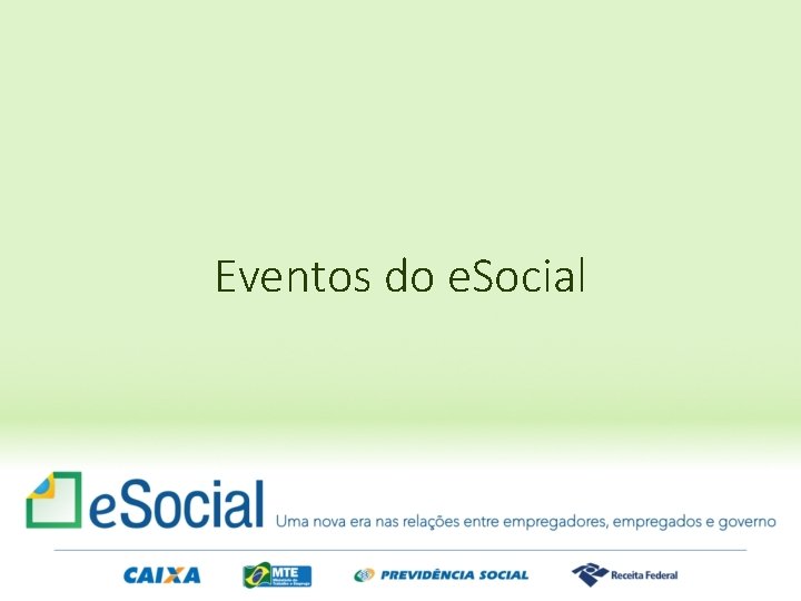 Eventos do e. Social 