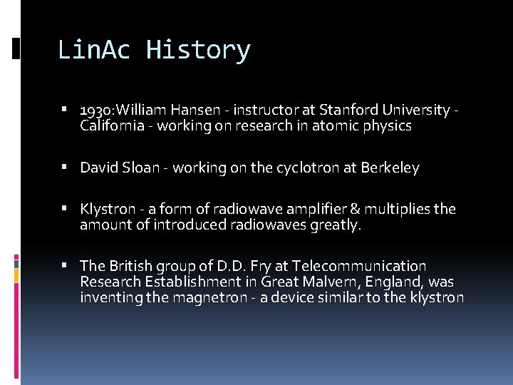Lin. Ac History 1930: William Hansen - instructor at Stanford University California - working
