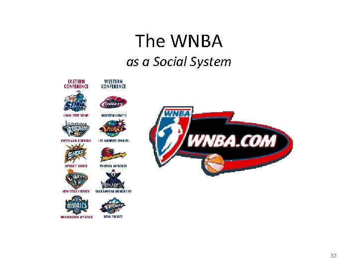 The WNBA as a Social System 32 