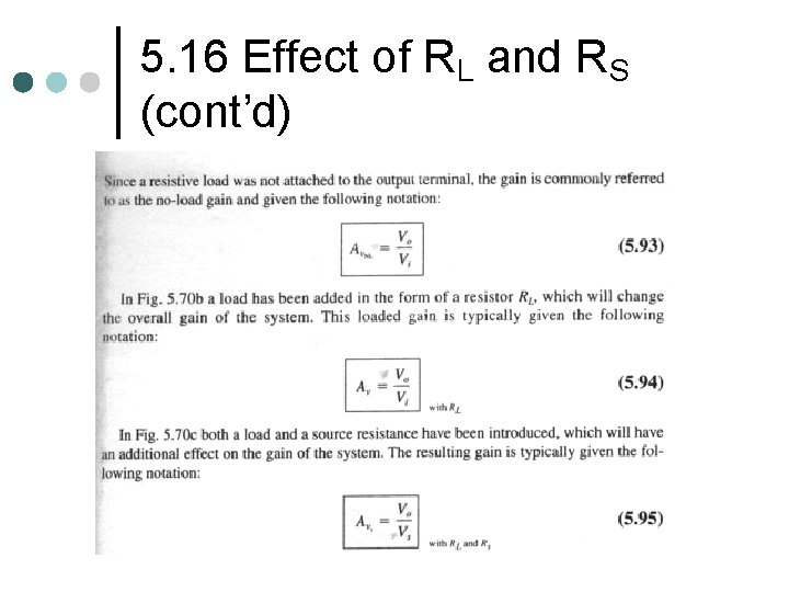 5. 16 Effect of RL and RS (cont’d) 5. 16 Effect of RL and RS (cont’d)