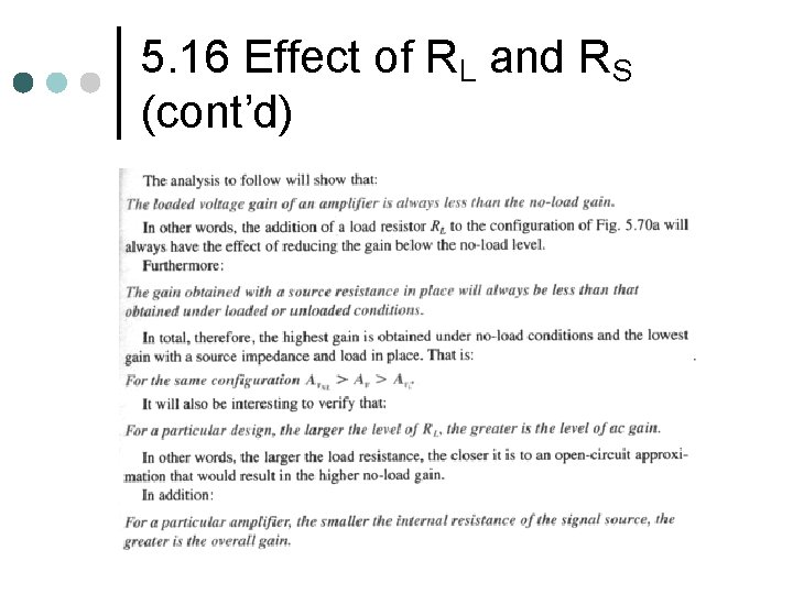 5. 16 Effect of RL and RS (cont’d) 5. 16 Effect of RL and RS (cont’d)