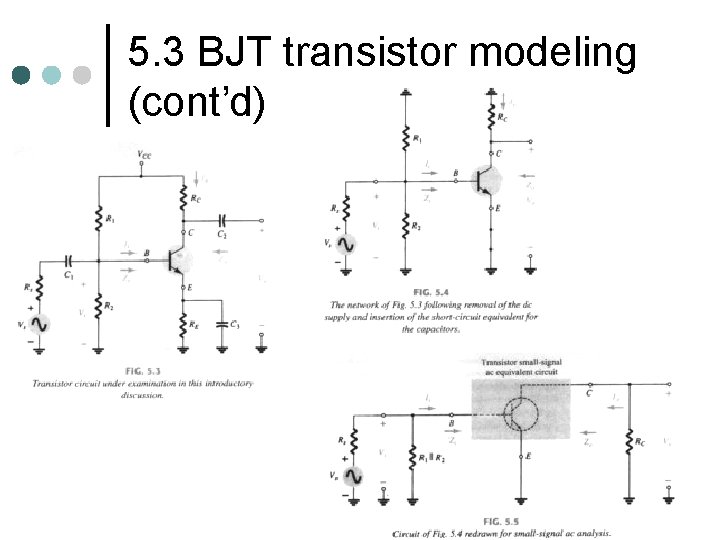 5. 3 BJT transistor modeling (cont’d) 5. 3 BJT transistor modeling (cont’d)