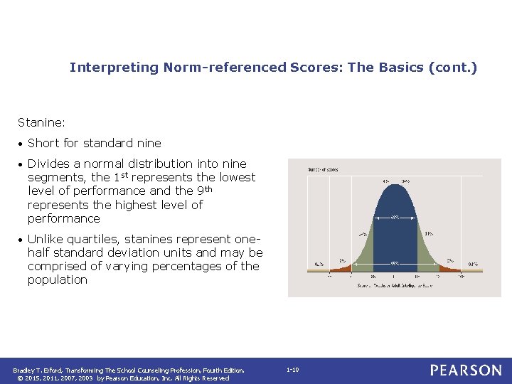 Interpreting Norm-referenced Scores: The Basics (cont. ) Stanine: • Short for standard nine •
