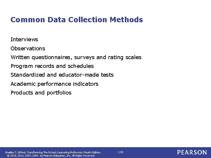 Common Data Collection Methods Interviews Observations Written questionnaires, surveys and rating scales Program records