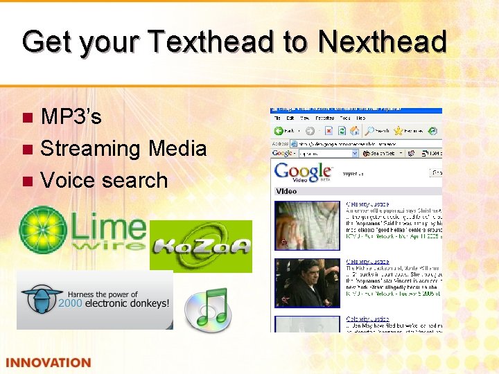 Get your Texthead to Nexthead MP 3’s n Streaming Media n Voice search n