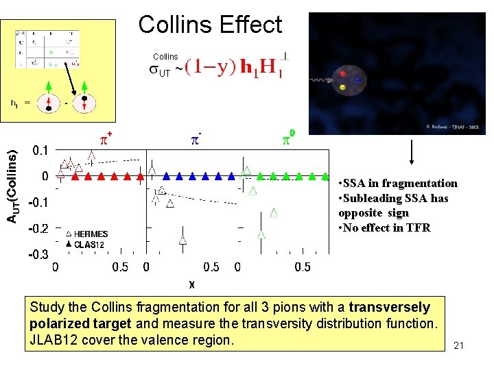 Collins Effect Collins UT ~ • SSA in fragmentation • Subleading SSA has opposite