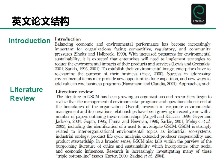 英文论文结构 Introduction Literature Review 