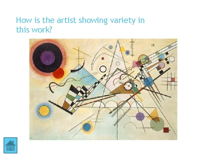 How is the artist showing variety in this work? 