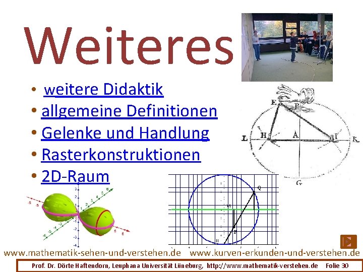 Weiteres • weitere Didaktik • allgemeine Definitionen • Gelenke und Handlung • Rasterkonstruktionen •