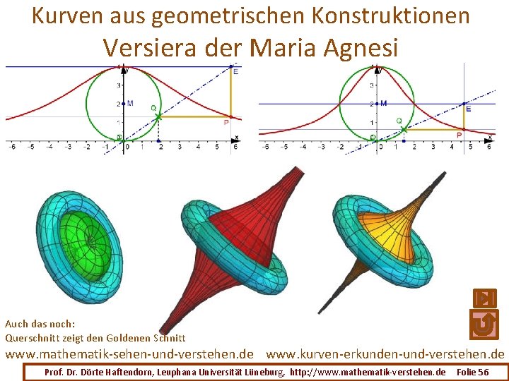 Kurven aus geometrischen Konstruktionen Versiera der Maria Agnesi Auch das noch: Querschnitt zeigt den
