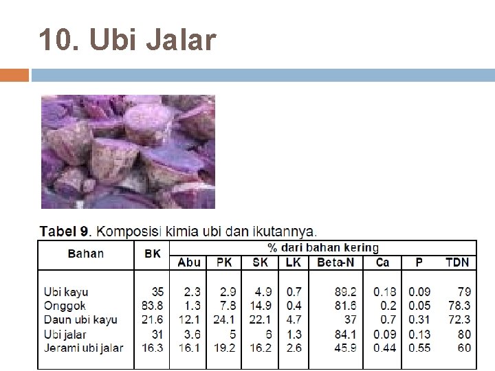 10. Ubi Jalar 