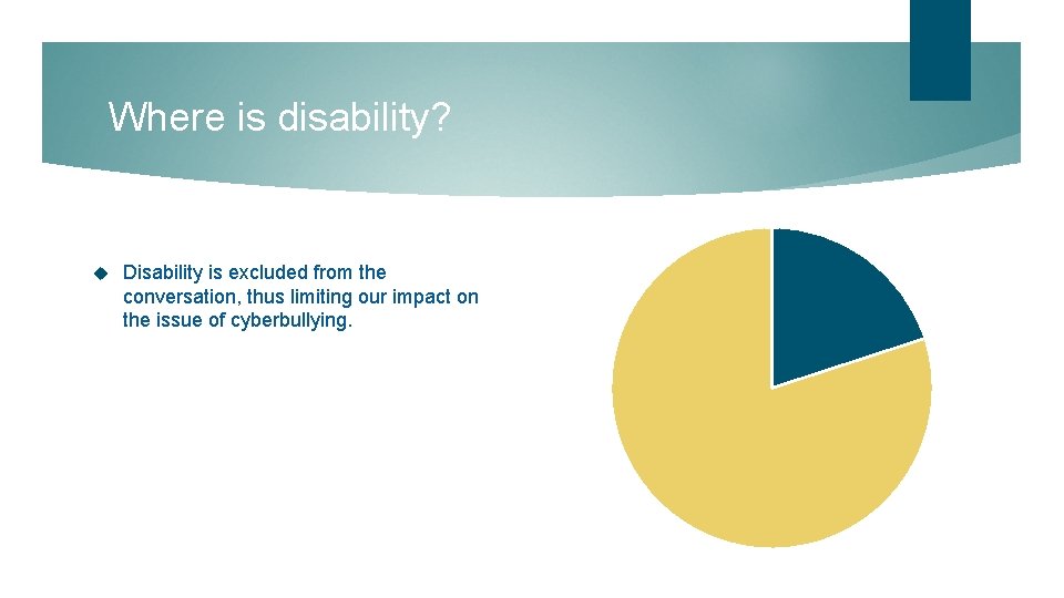 Where is disability? Disability is excluded from the conversation, thus limiting our impact on