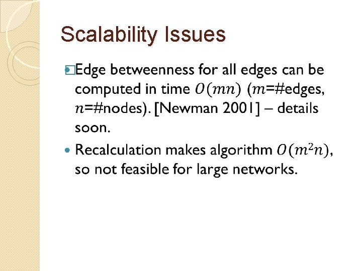 Scalability Issues � 
