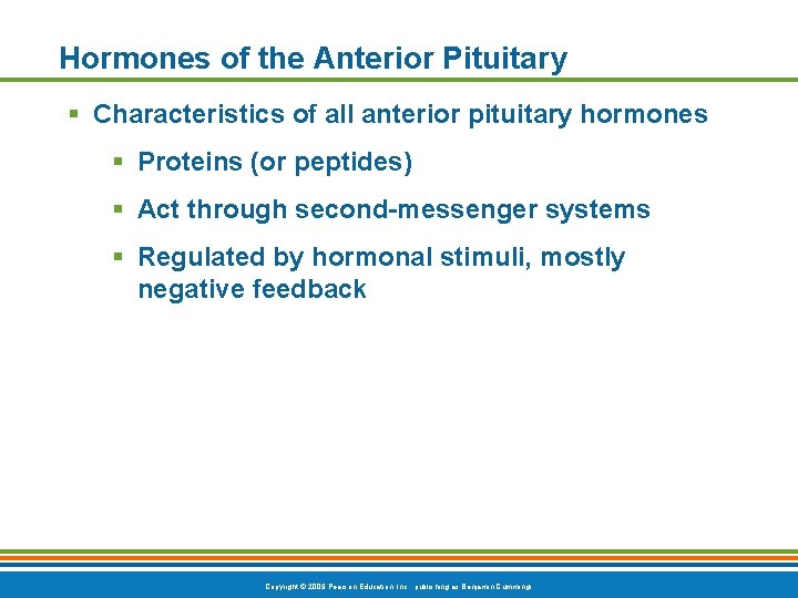 Hormones of the Anterior Pituitary § Characteristics of all anterior pituitary hormones § Proteins