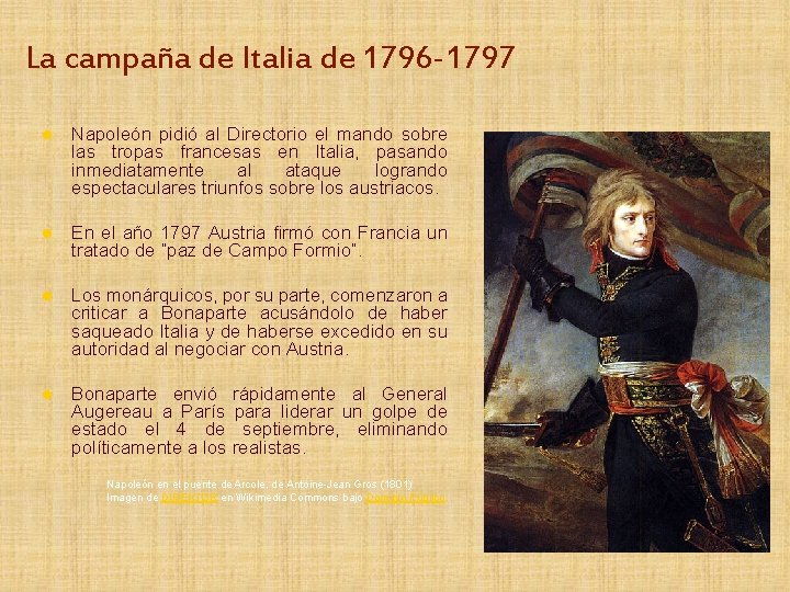 La campaña de Italia de 1796 -1797 l Napoleón pidió al Directorio el mando
