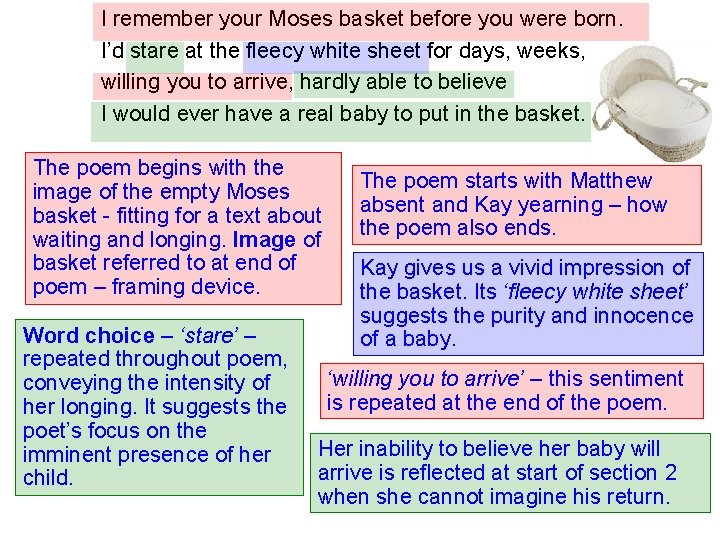 I remember your Moses basket before you were born. I’d stare at the fleecy