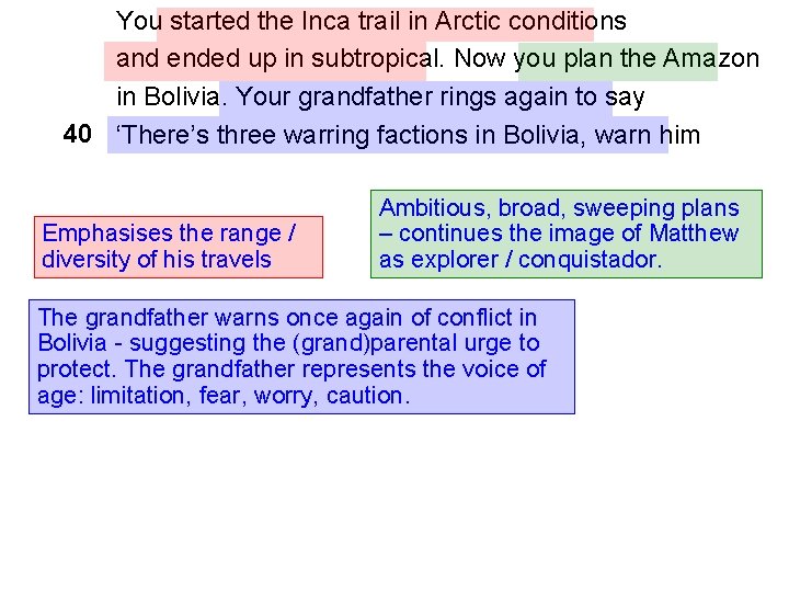 You started the Inca trail in Arctic conditions and ended up in subtropical. Now