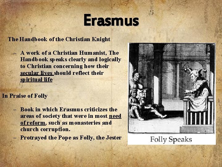 Erasmus The Handbook of the Christian Knight – A work of a Christian Humanist,