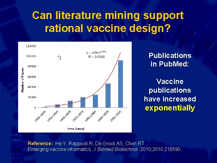 Can literature mining support rational vaccine design? Publications in Pub. Med: Vaccine publications have