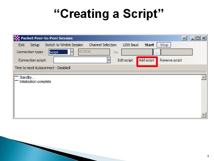 “Creating a Script” 3 