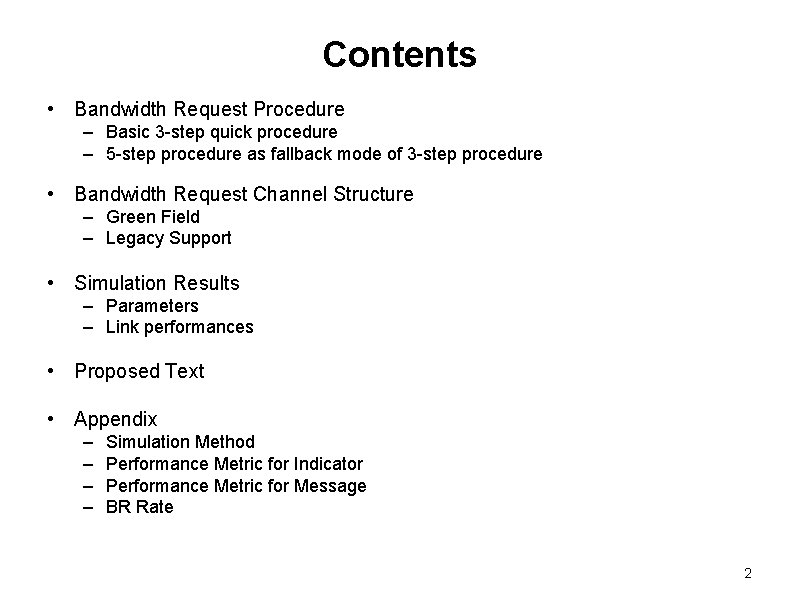 Bandwidth Request Channel IEEE 802 16 Presentation Submission