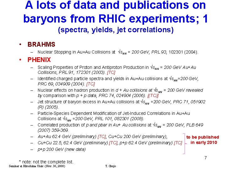 A lots of data and publications on baryons from RHIC experiments; 1 (spectra, yields,