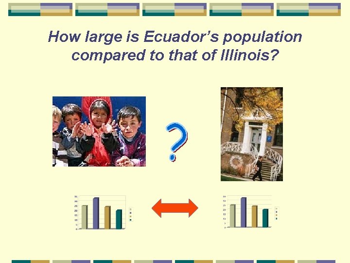 How large is Ecuador’s population compared to that of Illinois? 