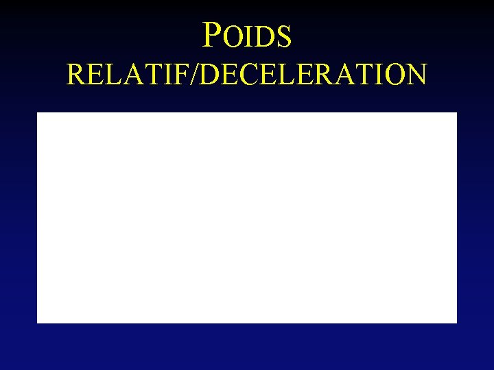 POIDS RELATIF/DECELERATION 