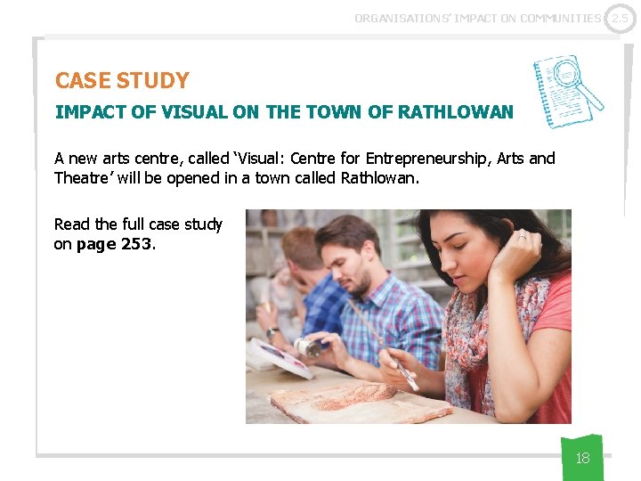 ORGANISATIONS’ IMPACT ON COMMUNITIES CASE STUDY IMPACT OF VISUAL ON THE TOWN OF RATHLOWAN