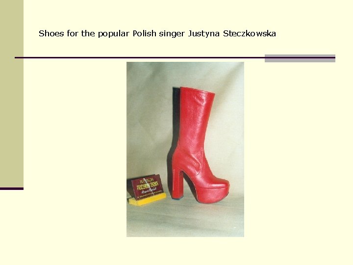 Shoes for the popular Polish singer Justyna Steczkowska 