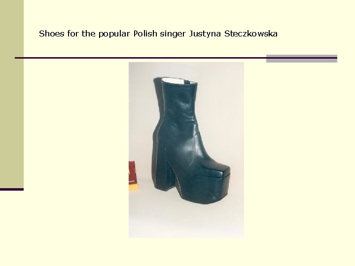 Shoes for the popular Polish singer Justyna Steczkowska 