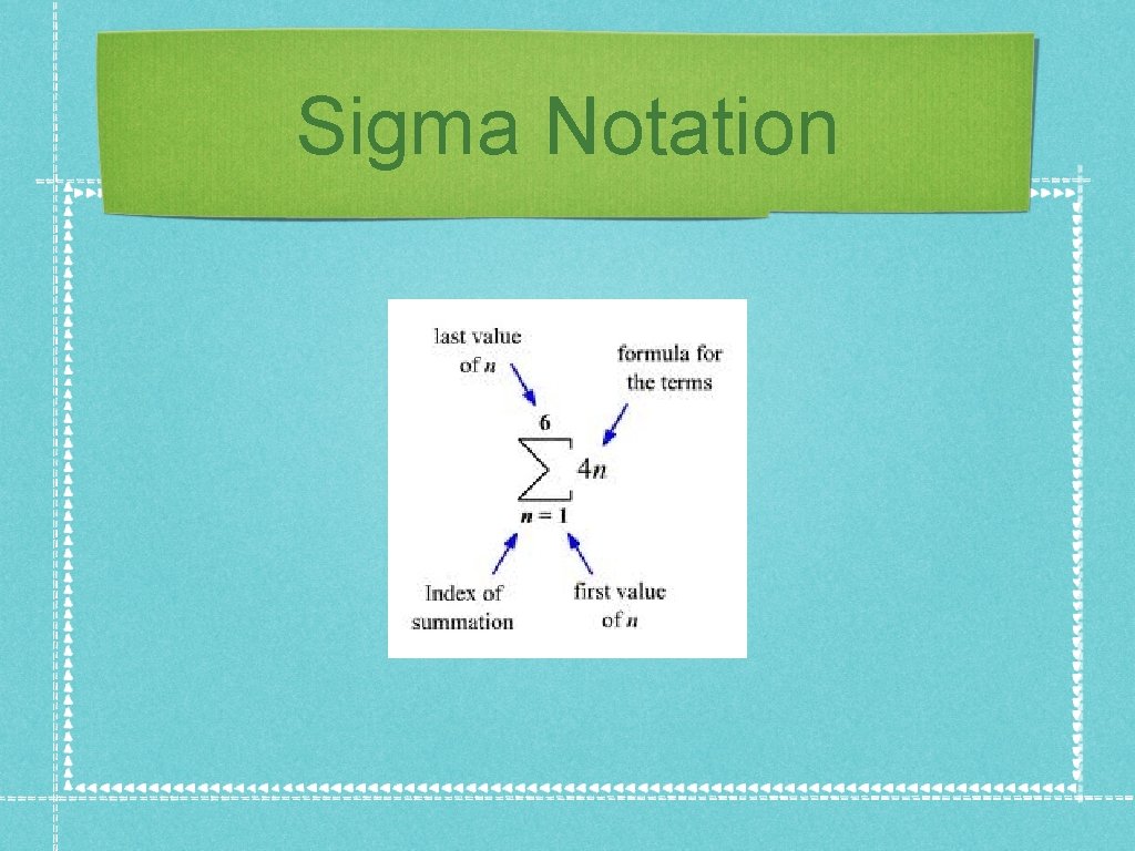 Sigma Notation Sigma Notation