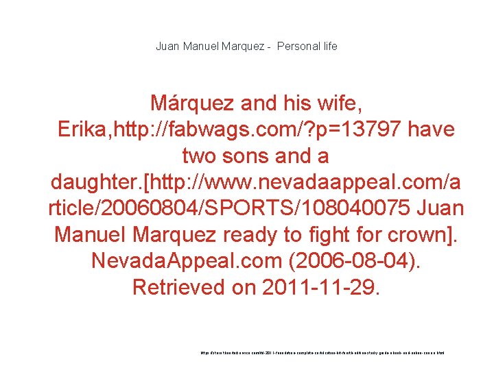 Juan Manuel Marquez - Personal life Márquez and his wife, Erika, http: //fabwags. com/?