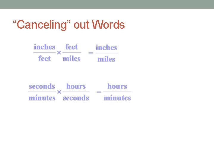 “Canceling” out Words 